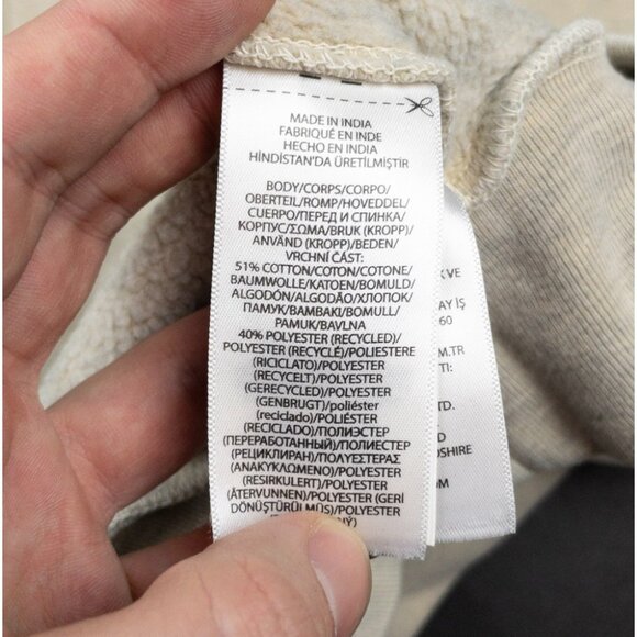 Polo Ralph Lauren Logo Hoodie Men's XL The Big Fit Beige Over-Dyed Fleece - Picture 10 of 14